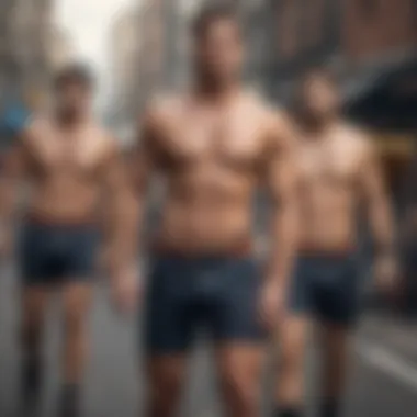 A group of extreme sports enthusiasts wearing stylish short shorts at an event