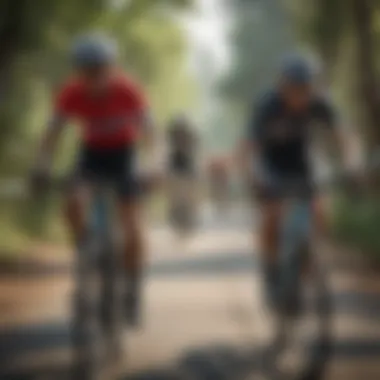 Diversity in Cycling Culture A group ride showcasing diverse cyclists enjoying the experience