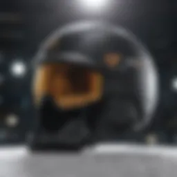 Stylish black snowboard helmet showcasing advanced design elements