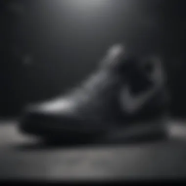Stylish black and white Nike footwear showcasing innovative design
