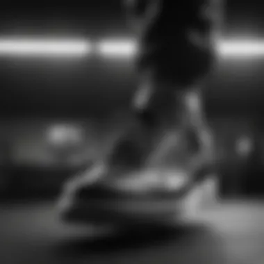 Versatile Styling in Various Settings Versatile styling of black and white Nike shoes in various settings