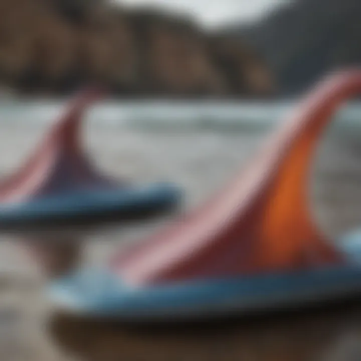 Close-up of bodyboarding fins