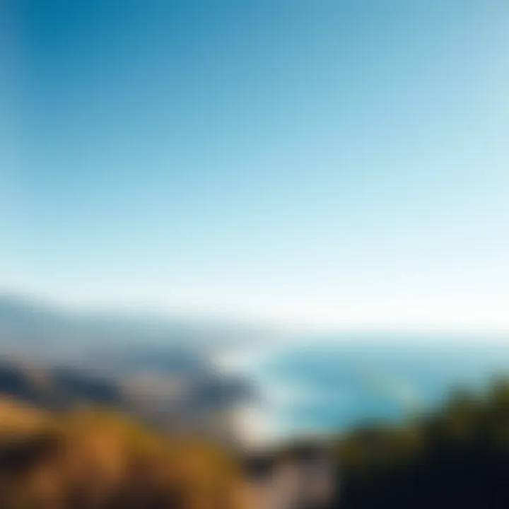 Breathtaking landscape of a windsurfing hotspot in California Scenic view of a popular windsurfing destination
