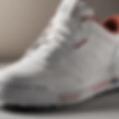 Close-up of Canvas Reeboks showcasing design and texture