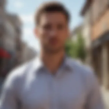 Fashionable outfit with short sleeve dress shirt worn in a casual setting