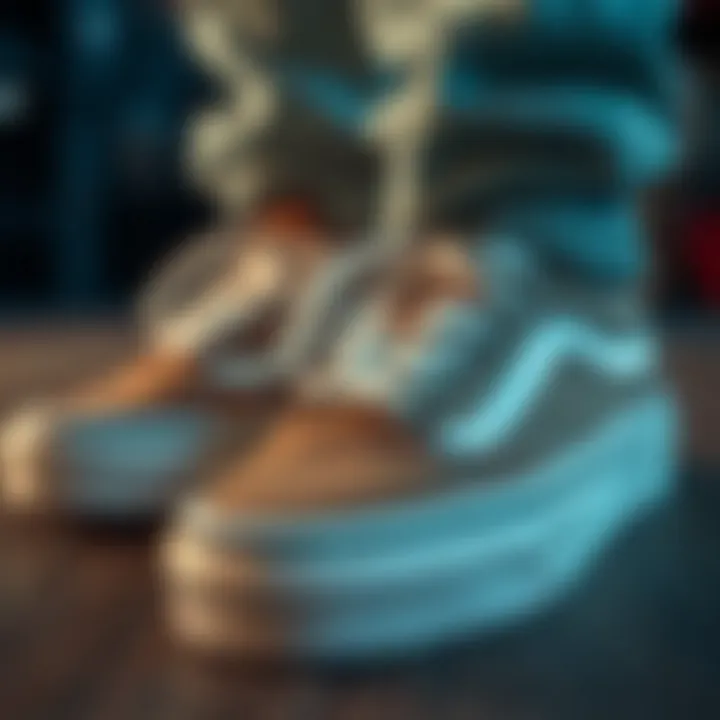Detailed Custom Footwear Close-up of personalized footwear detailing