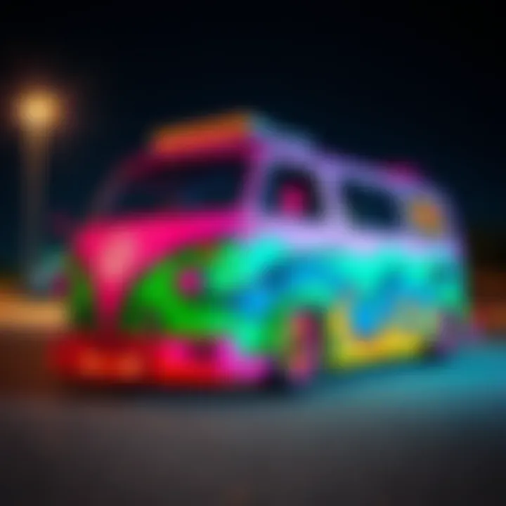 Vibrant Custom Vans Designs Colorful custom vans showcasing unique designs