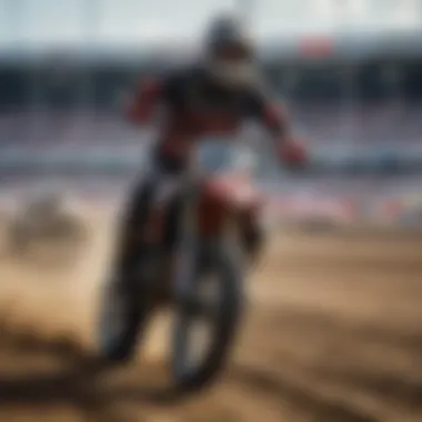Action at Daytona Beach Supercross Exciting moment captured during a Daytona Beach Supercross race