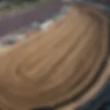 Aerial view of Daytona Beach Supercross track showcasing unique design and layout