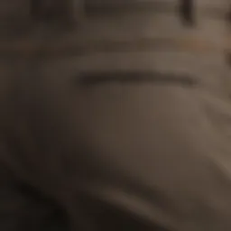 Close-up of Dickies skinny pants showcasing fabric texture and stitching