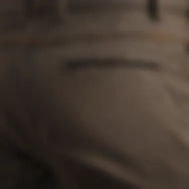 Close-up of Dickies skinny pants showcasing fabric texture and stitching