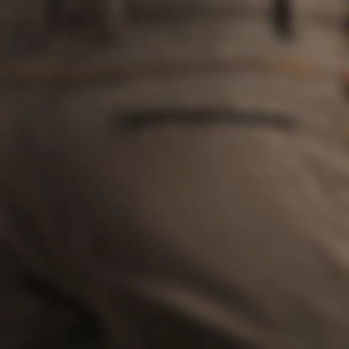 Close-up of Dickies skinny pants showcasing fabric texture and stitching