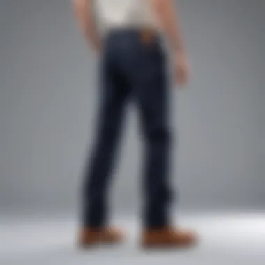 Side view of Dickies skinny pants highlighting fit and silhouette