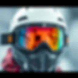 Close-up view of advanced lens technology used in Dragon Alliance goggles