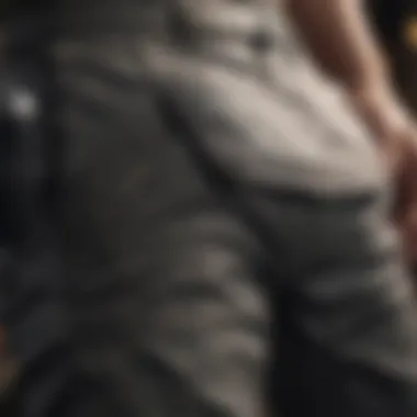 Innovative Fabric Technologies for Adventurers Close-up of Empyre pants highlighting fabric technology and stitching