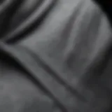Close-up view of a textured grey hoodie fabric