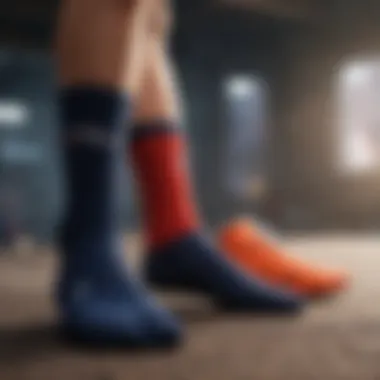 Fila vs Traditional Athletic Socks Side-by-side comparison of Fila low cut socks and traditional athletic socks