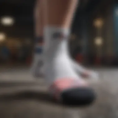 Quality Texture of Fila Low Cut Socks Close-up view of Fila low cut socks highlighting material texture and quality