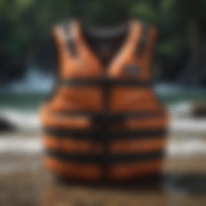 An array of different flotation vest designs tailored for extreme sports