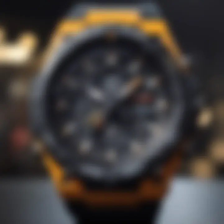 Close-up of G-Shock watch features highlighting technological advancements