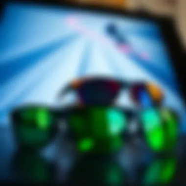 Comparison of grey green lenses with other lens types on a display