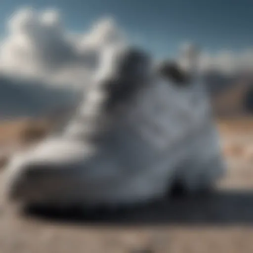 Detailed view of Grey on Cloud shoes showcasing innovative design