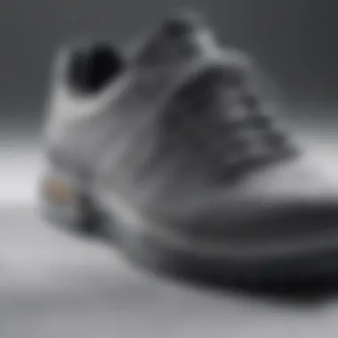 Close-up of materials used in Grey on Cloud shoes