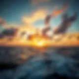 A stunning sunset view from a boat
