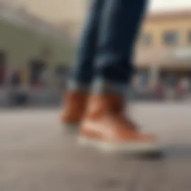 Diverse group of skaters in a skate park wearing laceless shoes