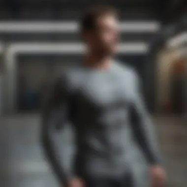 Trendy long sleeve t-shirt showcasing fit options