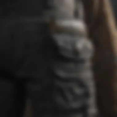 Close-up of Cargo Pants Pockets Close-up of cargo pants pockets showcasing functionality