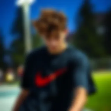Nike SB in Action Nike SB shirt worn during an extreme sports activity