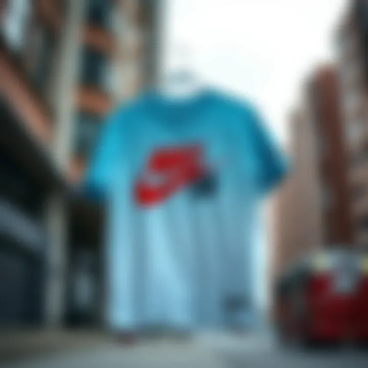 Urban Style of Nike SB Shirt Trendy Nike SB shirt displayed against an urban backdrop