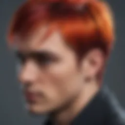 Vibrant split dye hairstyle showcasing contrasting colors