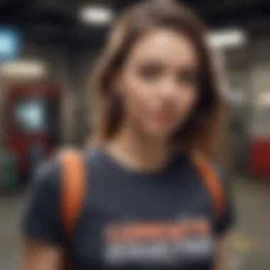 Social Media Influence on Meow T-Shirt Fashion A social media feed displaying various influencers wearing meow t-shirts, highlighting their impact on fashion.
