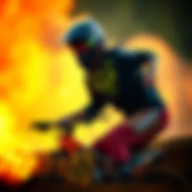 Rider demonstrating the functionality of a protective vest during a ride