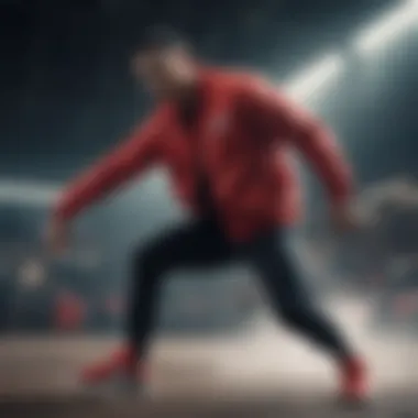 Athlete in Action with Nike Blazer Athlete wearing Nike Blazer in motion during a sport
