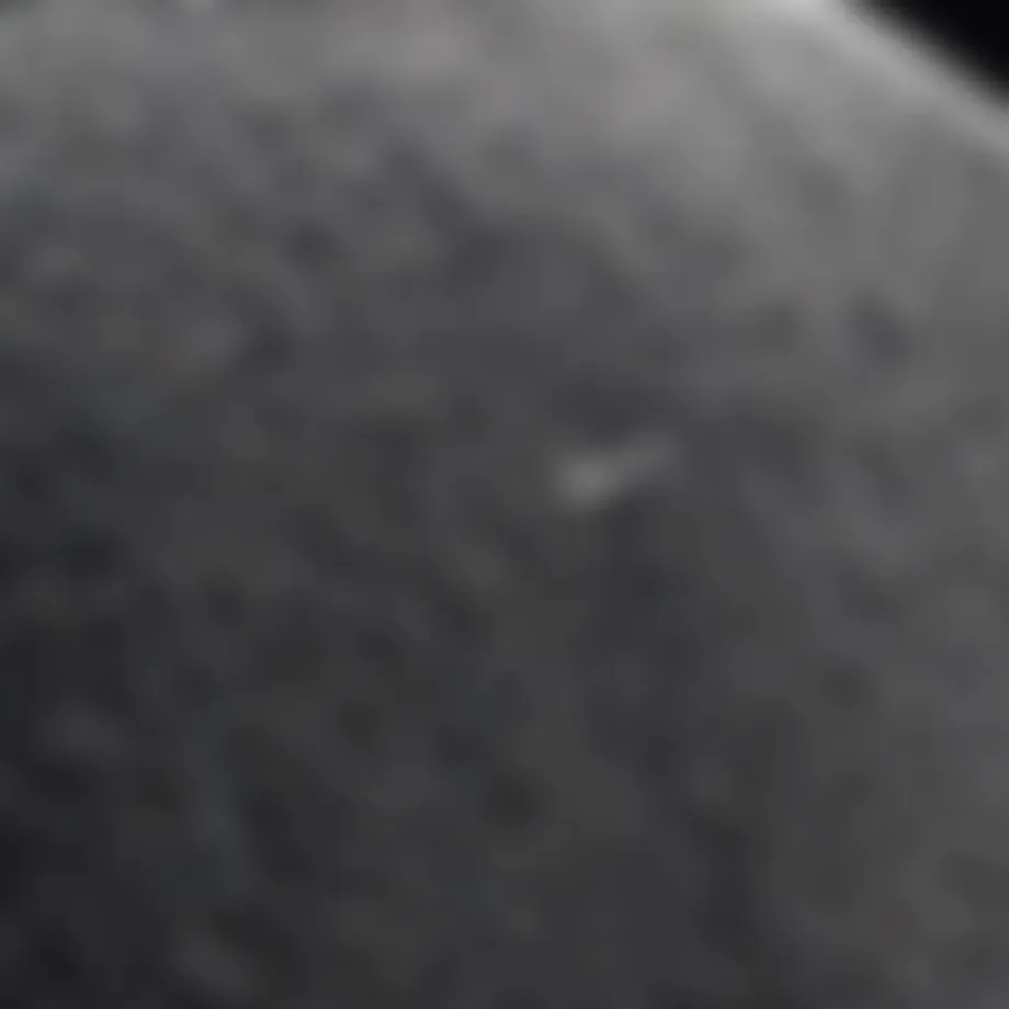 Close-up of Nike Club Fleece texture in grey