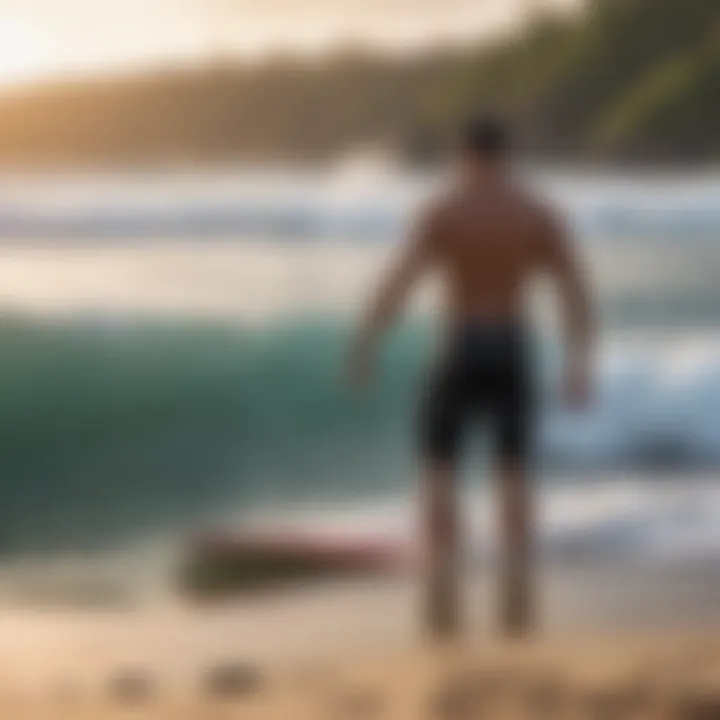 Local surf community gathering on the beach