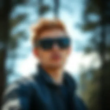 A stylish person wearing Oakley Holbrook XL outdoors