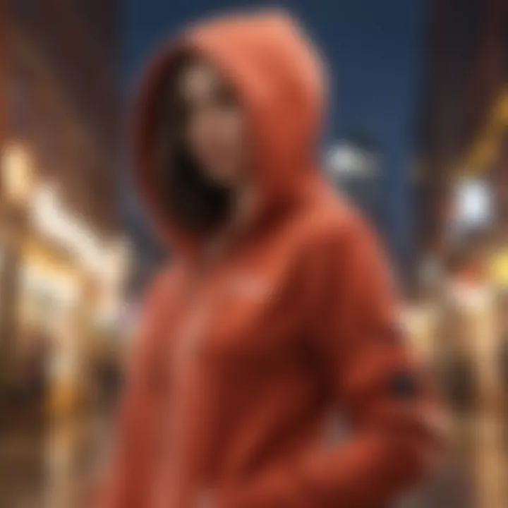 A stylish oversized zip-up hoodie displayed in a vibrant color