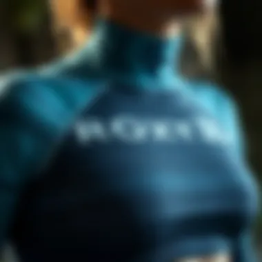 Material Benefits of the Roxy Cropped Rash Guard Close-up of the material used in the rash guard