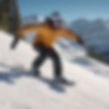 Enthusiast Performing Tricks on Roxy Snowboard Roxy snowboard enthusiast performing tricks on slopes