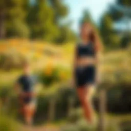 Stylish RSQ shorts displayed in a vibrant outdoor setting