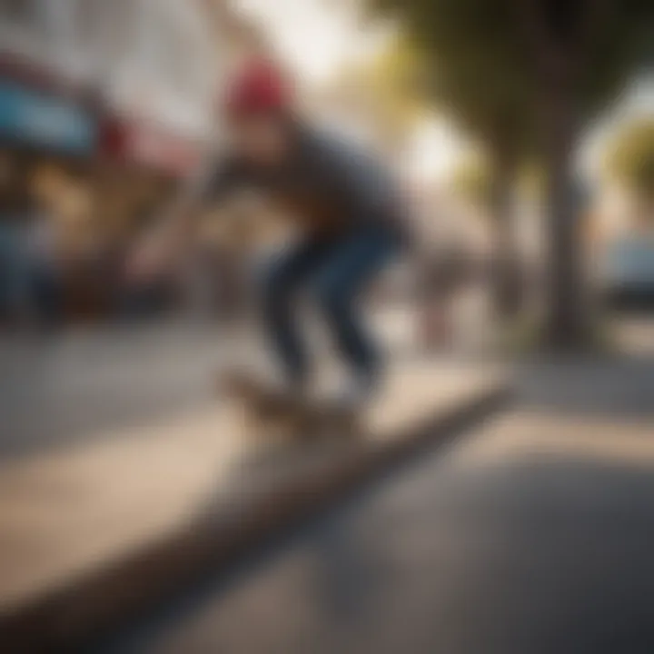 A group of diverse skaters enjoying the Santa Cruz 7.5 skateboard at a street location