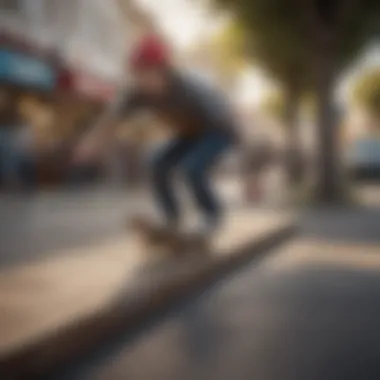 Community of Skaters with Santa Cruz 7.5 A group of diverse skaters enjoying the Santa Cruz 7.5 skateboard at a street location