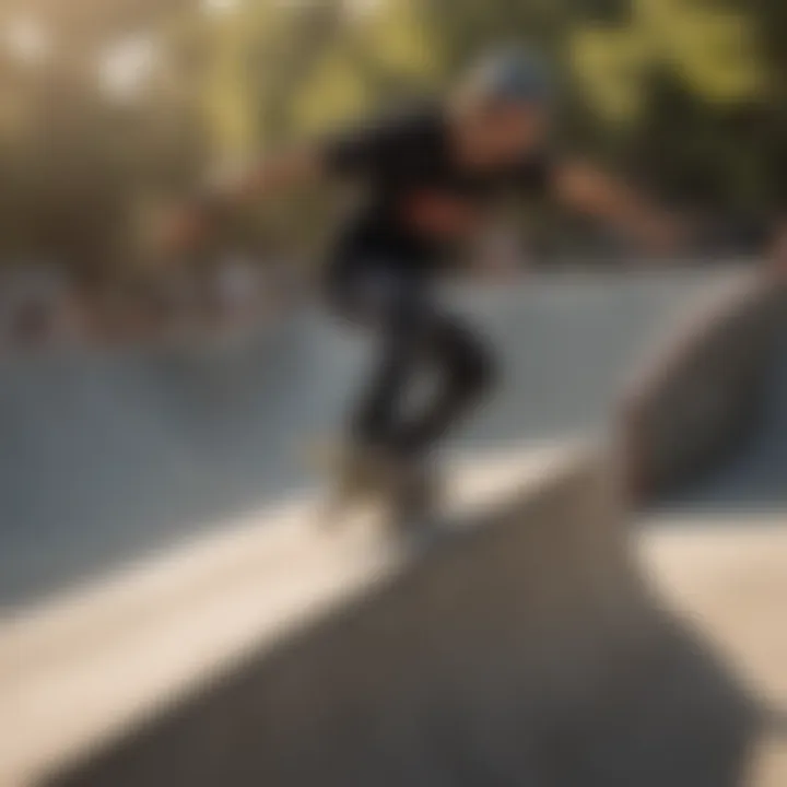 A local skate park filled with enthusiastic skateboarders