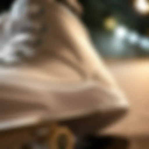 Close-up of Sk8 Hi Bolt White showcasing its unique design