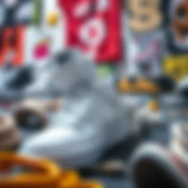 Sk8 Hi Bolt White surrounded by skateboard culture elements
