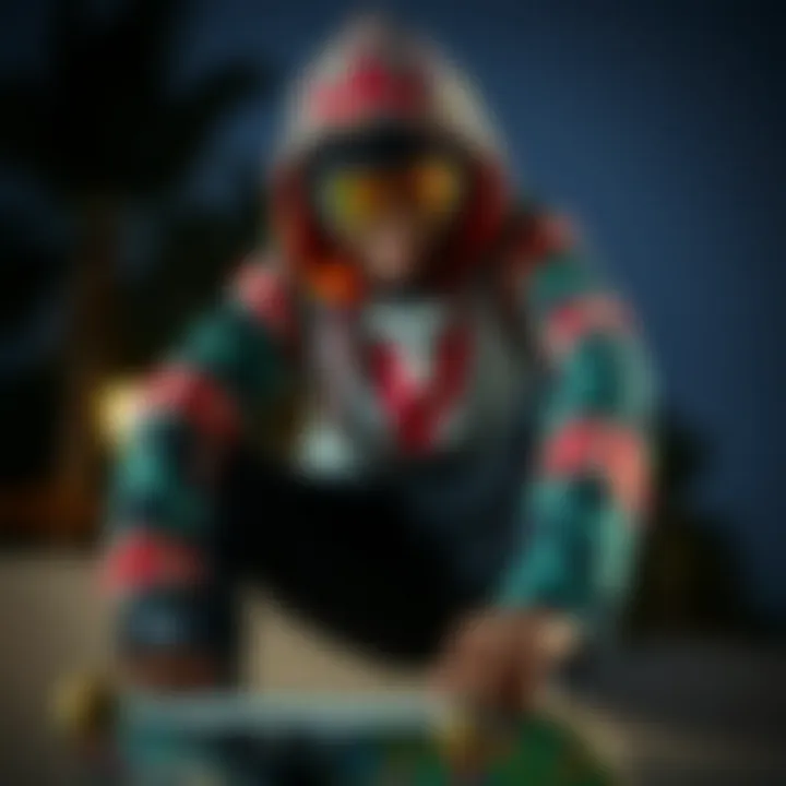 Cultural Impact of Skatewear A vibrant skateboarder showcasing the cultural significance of skatewear.